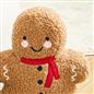 OHS Gingerbread Weighted Door Stop Xmas Decorative Boucle Stopper Wedge