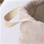OHS Ribbed Laundry Basket Faux Fur Folding Hamper Bag Clothes Bin with Handles