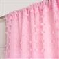OHS Pompom Tufted Voile Net Curtains Pair 2 Window Panels Slot Top Set 55