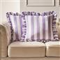 OHS Stripe Frill Cushion Covers Microfibre Square Pillowcases Home Decor