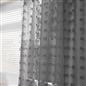 OHS Pompom Tufted Voile Net Curtains Pair 2 Window Panels Slot Top Set 55