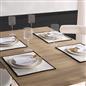 OHS Piped Trim Table Mats Runner Set Matte Velvet Placemats Home Decor