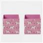 Storage Cube Boxes Unicorn 2/4 Pack Folding Space Saving Shoe Toy Cube Tidy Set