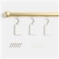 OHS 70-120cm Curtain Pole Extendable Metal 16mm Ball Trumpet Twist Finnials