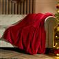 OHS Faux Fur Ribbed Fleece Throw Over Bed Blanket Warm Supersoft