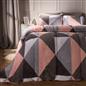 OHS Geometric Teddy Fleece Coverless Duvet Quilt Bedding Set 10.5 TOG Pillowcase