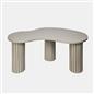 OHS Madison Coffee Table Ribbed MDF Irregular Living Room Home Decor