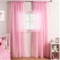 OHS Pompom Tufted Voile Net Curtains Pair 2 Window Panels Slot Top Set 55