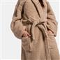 OHS Teddy Fleece Dressing Gown Floor Length Hooded Bathrobe Winter Loungewear
