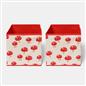 OHS Kids Storage Box Cube Printed Folding 2 Pack Space Saving Shoe Toy Organiser
