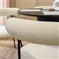 OHS Boucle Dining Chair with Metal Legs Modern Upholstered Kitchen Chair