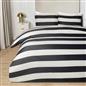 OHS Stripe Bedding Set Microfibre Reversible Duvet Cover with Pillowcase