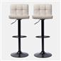 Bar Stool Faux Leather Adjustable 2 Kitchen Breakfast Counter Swivel Seat Chair