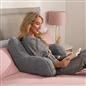 OHS Teddy Fleece Reading Pillow Cuddle Cushion with Arms Lumbar Bed Chair
