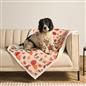 OHS Paw Pet Blanket Reversible Sherpa Fleece Dog Cats Thermal Calming Throw