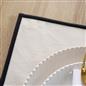 OHS Piped Trim Table Mats Runner Set Matte Velvet Placemats Home Decor
