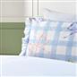 OHS Bow Gingham Bedding Set Microfibre Reversible Duvet Cover with Pillowcase