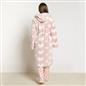 OHS Teddy Marl Dressing Gown Prints Ladies Warm Womens Loungewear Bathrobe