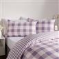 OHS Gingham Duvet Cover Bedding Set Check Quilt Pillowcase Reversible