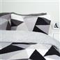 OHS Shapes Teddy Fleece Duvet Cover with Pillowcase Soft Warm Bedding Set