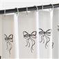 OHS Bows Shower Curtain with 12 Hooks Mould Proof Bathtub Curtains