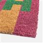 OHS Striped Doormat Hello Goodbye Slogan Non Slip Indoor Outdoor Coir Door Rug