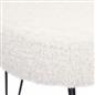 Stool Boucle Fleece Chair Dressing Table Vanity Seat Pouffe Home Spa Foot Rest