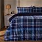 OHS Tartan Check Teddy Fleece Thermal Duvet Cover Bedding Set