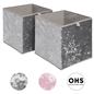 OHS Pack of 2 Crushed Velvet Storage Boxes Collapsible Foldable Square Cube Box