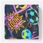OHS Comic Football Throw Ultra Soft Blanket Flannel Fleece Lightweight Bedspread