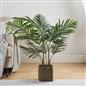 OHS Artificial Tree Plant Foliage in Basket Pot Palm Olive Leaves Tabletop Decor