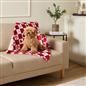 OHS Printed Pet Blanket Reversible Sherpa Fleece Dog Cats Thermal Calming Throw