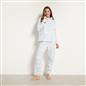 OHS Bow Print Loungewear Set Winter Sherpa Nightwear 2-Piece Hoodie Jogger Gift