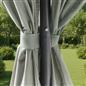 OHS Metal Garden Gazebo with Curtains Outdoor Party Tent Canopy Waterproof