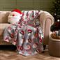 OHS Christmas Throw Soft Polar Fleece Novelty Xmas Blanket Thermal Bedspread