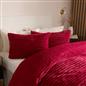 OHS Ribbed Fleece Bedding Set Soft Faux Fur Thermal Duvet Cover with Pillowcase 