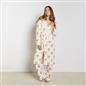 OHS Bows Dressing Gown Flannel Winter Sherpa Lined Loungewear Hooded Bathrobe