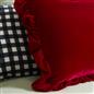 OHS Frill Cushion Covers Velvet Plush Luxury Square Pillowcases Home Decor