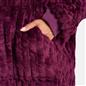 OHS Ribbed Flannel Hooded Blanket Fleece Wearable Throw Warm Oversized Hoodie