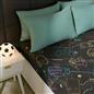 OHS Kids Microfibre Fitted Sheet Fun Print 25cm Hotel Quality Easy Care