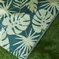 OHS Palm Print Garden Rug Outdoor Waterproof Area Mat Patio Decor