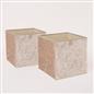 OHS Crushed Velvet Storage Boxes Cube Set Square Foldable Folding Toys Clothes