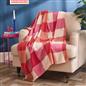 OHS Gingham Print Throw Soft Blanket Polar Fleece Lightweight Bedspread
