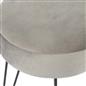 Dressing Table Stool Velvet Round Makeup Vanity Seat Chair Metal Legs Pouffe