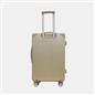 OHS Metallic Effect Suitcase Set 3-Piece Hard Shell Luggage 4 Wheel ABS