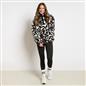 OHS Print Teddy Fleece Half Zip Jumper Womens Pullover Sweatshirt Long Sleeve