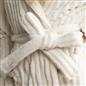 OHS Ribbed Fleece Dressing Gown Luxury Warm Supersoft Loungewear Ladies Robe