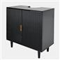 OHS Under Sink Bathroom Cabinet Ribbed Engineered Wood Storage Organiser