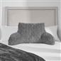 OHS Cable Knit Bolster Cuddle Cushion Fleece Back Support Filled Reading Pillow