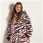 OHS Animal Prints Hoodie Blanket Sherpa Lined Fleece Wearable Throw